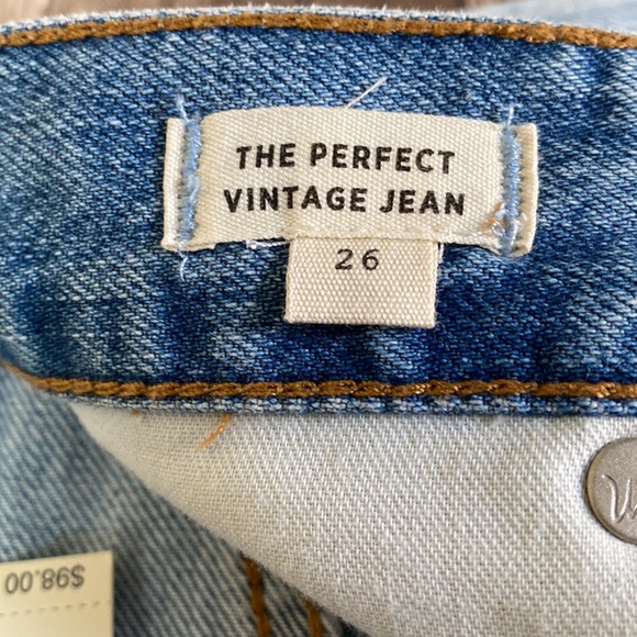 Madewell The Perfect Vintage Jean in Fitzgerald Wash size 26 - Picture 9 of 16